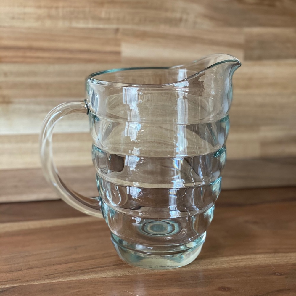 Rippled Glass Pitcher